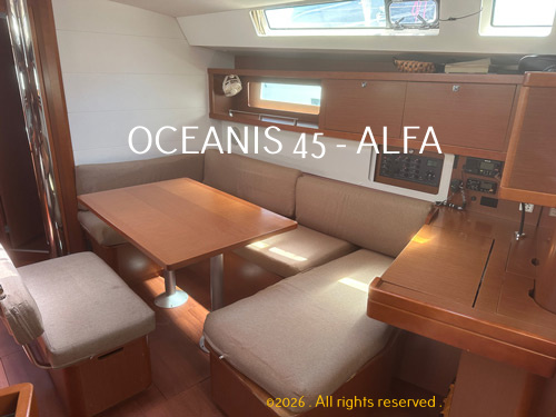 Salon of our Oceanis 45 - Alfa